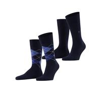 Burlington Herren Socken Everyday Mix Multipack M So Baumwolle gemustert 2 Paar, Blau Marine 6121, 40-46