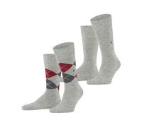 Burlington Herren Socken Everyday Mix Multipack M So Baumwolle gemustert 2 Paar, Grau Lt. Heather 3223, 40-46