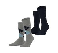 Burlington Herren Socken Everyday Mix Multipack M So Baumwolle gemustert 2 Paar, Grau Melange Grey 3967, 40-46