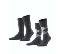 Burlington Herren Socken Everyday Mix SO 2P 21044-3081 40-46 Anthra.Mel