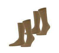 Burlington Socken mit Label-Details im 2er-Pack in Sand, Größe 40-46