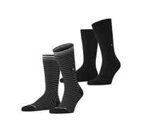 Burlington - Burlington Everyday Stripe 2-Pack Herren black - Gr. - 43