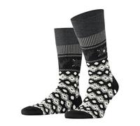 Burlington Herren Socken Fair Isle Joy M So Wolle gemustert 1 Paar, Schwarz Black 3000, 40-46