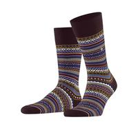 Burlington Socken mit geripptem Abschluss in Dunkelrot, Größe 40-46