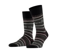Burlington Socken mit geripptem Abschluss in Black, Größe 40-46