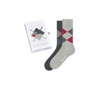 BURLINGTON Herren Socken Geschenkbox 2-er Pkg. 40-46 sortiment grau