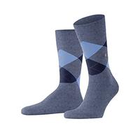 Burlington Tagessocke Crew King SO, Argyle-Muster türkis, Herren, Größe 46-50, 1 Paar
