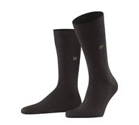 Burlington Herren Leeds M SO Baumwolle Wolle einfarbig 1 Paar Socken, Braun (Brown Melange 5166) neu-umweltfreundlich, 40-46