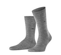 Burlington Herren Socken Leeds M SO Baumwolle Wolle einfarbig 1 Paar, Grau (Dark Grey 3070), 40-46
