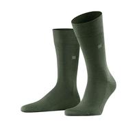 Burlington Herren Socken Leeds M So Baumwolle Wolle einfarbig 1 Paar, Grün Asparagus 7045, 46-50