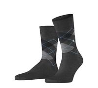 Burlington Herren Socken Manchester Baumwolle gemustert Grau Anthracite Melange 1 Paar Größe 40-46