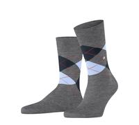 Burlington Herren Socken Manchester M So Baumwolle gemustert 1 Paar, Grau Concrete Melange 3615, 40-46
