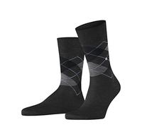 Burlington Herren Socken Manchester Baumwolle gemustert Grau Anthracite Melange 1 Paar Größe 40-46
