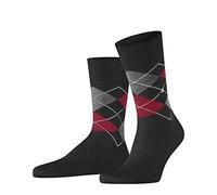 Burlington Tagessocke Manchester (Argyle-Muster) anthrazitgrau/rot Herren - 1 Paar, Gr. 40-46
