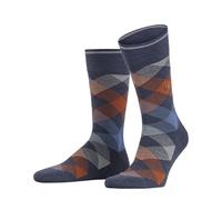 Burlington Herren Socken Newcastle M So Wolle gemustert 1 Paar, Blau Dark Blue Melange 6688, 40-46