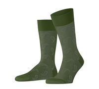 Burlington Herren Socken Paisley M So Baumwolle gemustert 1 Paar, Grün Forest 7657, 40-46