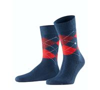 Burlington Herren Socken Preston M SO weich und warm gemustert 1 Paar, Blau (Steel Blue 6155), 46-50
