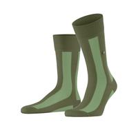 Burlington Herren Socken Retro Lines M So Baumwolle gemustert 1 Paar, Grün Salvia 7472, 40-46