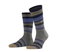 Burlington Herren Socken Stripe M SO Wolle gemustert 1 Paar, Grau (Dark Grey 3070), 46-50