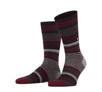 Burlington Herren Socken Stripe – Wolle, gemustert – Rot/Berry 8433 – Größe 40-46