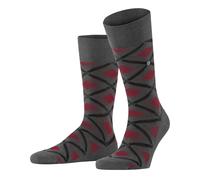 Burlington Herren Tartan M SO Baumwolle Gemustert 1 Paar Socken, Grau (Carbon Melange 3975), 40-46