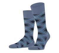 Burlington Herren Socken Tartan M So Baumwolle gemustert 1 Paar, Blau Light Jeans 6662, 40-46