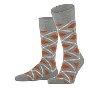 Burlington Herren Socken Tartan M So Baumwolle gemustert 1 Paar, Grau Light Heather 3223, 40-46