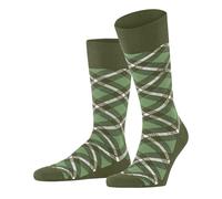 Burlington Herren Socken Tartan M So Baumwolle gemustert 1 Paar, Grün Salvia 7472, 40-46