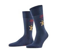 Burlington Herren Socken Tough Cookie M So Baumwolle gemustert 1 Paar, Blau Marine 6120, 40-46