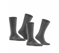 Burlington Herren Socken Everyday Multipack – 2 Paar, Baumwolle, Grau Anthracite Melange, 40-46