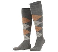 Burlington Kniestrümpfe Edinburgh (Argyle-Muster) anthrazitgrau Herren - 1 Paar, Größe 40-46