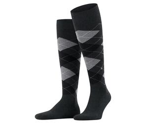 Burlington Kniestrümpfe King (Argyle-Muster) dunkelgrau/hellgrau Herren - 1 Paar, Größe 40-46