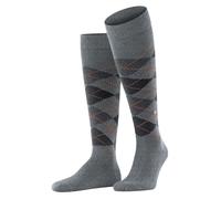 Burlington Kniestrümpfe Preston (Argyle-Muster) hellgrau Herren - 1 Paar, Größe 40-46