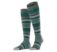 Burlington Kniestrümpfe Stripe (Ringelmuster mit Kontraststreifen) schwarz/blau Herren - 1 Paar, Größe 40-46