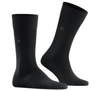 Burlington Herren Socken Leeds M SO Baumwolle Wolle einfarbig 1 Paar, Schwarz (Black 3000) neu - umweltfreundlich, 46-50
