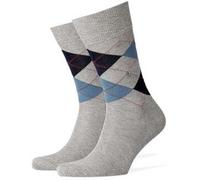 Burlington Manchester Mercerised Cotton Sock Hellgrau Gr 40/46 Herren