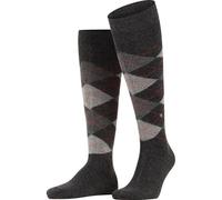 Burlington Kniestrümpfe Preston (Argyle-Muster) anthrazitgrau Herren - 1 Paar, Größe 40-46