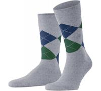 Burlington Socken Grau mit Argyle-Muster