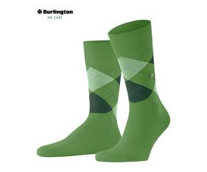 Burlington Socken Hellgrün mit Argyle-Muster