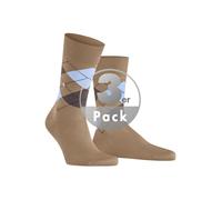 Burlington Socken Herren Baumwolle beige gemustert, 40-46