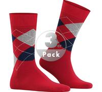 Burlington Socken Herren Baumwolle blau gemustert, 40-46