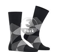 Burlington Socken Herren Baumwolle grau gemustert, 40-46