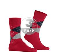 Burlington Socken Herren Baumwolle rot gemustert, 40-46