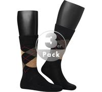 Burlington Socken Herren Mikrofaser schwarz gemustert, 46-50