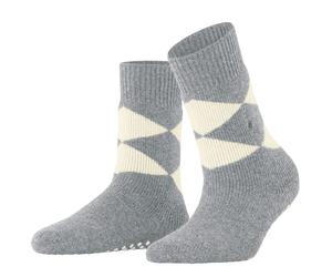 Burlington Tagessocke Cosy Argyle (Wollmischung) grau/weiss Damen - 1 Paar, Größe 36-41