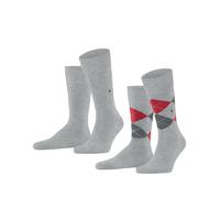 Burlington Tagessocke Everyday 2-Pack grau Herren - 2 Paar, Größe 40-46