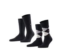 Burlington Tagessocke Everyday schwarz Herren - 2 Paar, Größe 40-46