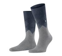 Burlington Tagessocke Hampstead (Argyle-Muster, Bio-Baumwolle) hellgrau/schwarz Herren - 1 Paar, Größe 40-46