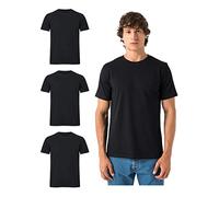 Burnell & Son Tshirt Herren 3er Pack aus 100% Baumwolle Regular Fit Basic Männer T-Shirt Set (S-5XL) Schwarz XXL