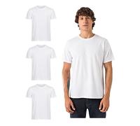 Burnell & Son Tshirt Herren 3er Pack aus 100% Baumwolle Regular Fit Basic Männer T-Shirt Set (S-5XL) Weiss XL